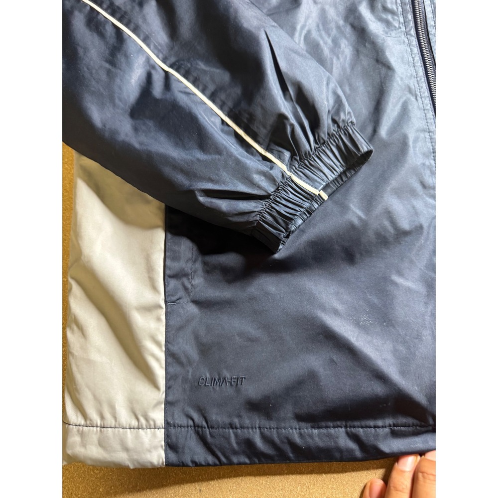 Nike Clima-FIT Windbreaker Jacket Mens Large Navy Blue Grey Full Zip Track Coat - Picture 10 of 10